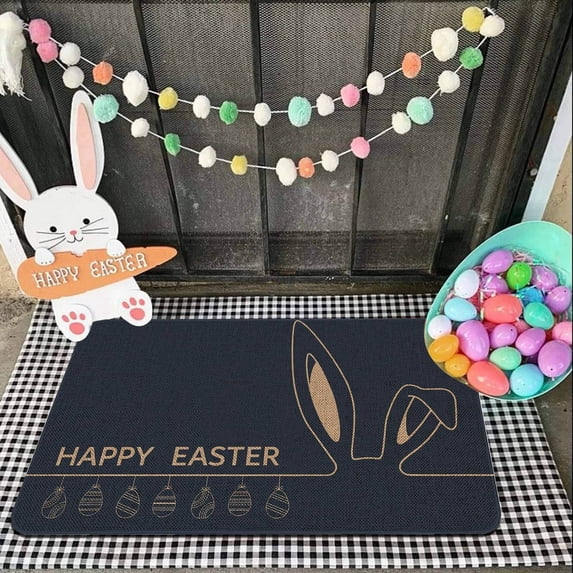Funny Easter Bunny Door Mat Warm Welcome Mat Gift Door Mat As A Gift For Beautiful Easter Home Decor Easter Floor Mat Carpet Easter Decorations