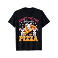 thumbnail image 1 of Funny Easter Bunny Pizza Lover Graphic T-Shirt - Cute Spring Holiday Apparel with 'Forget The Eggs Just Give Me Pizza' Design, 1 of 6