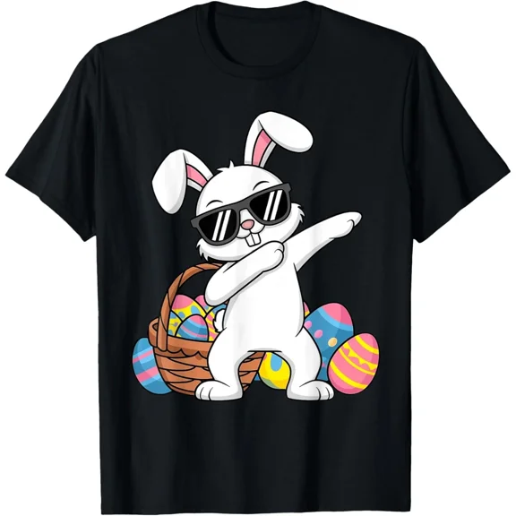 Funny Easter Bunny With An Egg Hunt Happy Celebration Gift New H9766 T-Shirt, for Men and Women, Up to Size 5XL