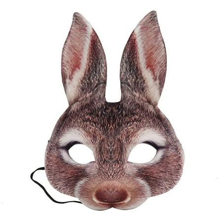 Funny Easter Cosplay Mask for Adults-Half Face Party Costume Accessory