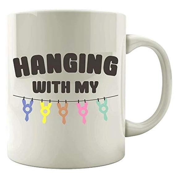 Funny Easter 11 oz Coffee Mug - Hanging With My Peeps White Ceramic Gift