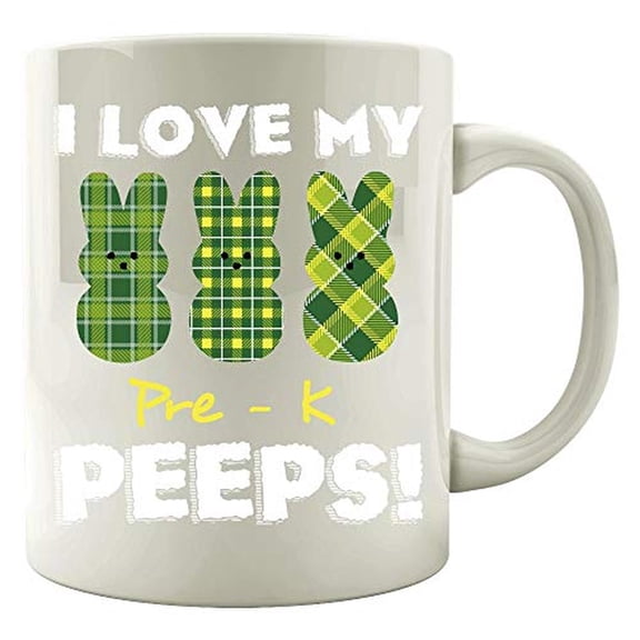 Funny Easter 11 oz Coffee Mug - I Love My Peeps! White Ceramic Gift