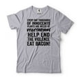 thumbnail image 1 of Funny Eat Bacon Shirt Anti Vegan Veganism Tee Shirt BBQ Grilling Shirt Humorous Gifts Shirt For Men (Medium Grey), 1 of 6