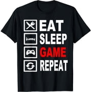 Funny Eat Sleep Game Repeat TShirt for Video Games Lovers T-Shirt