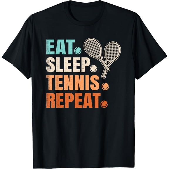 Funny Eat Sleep Tennis Repeat Tennis Lover T-Shirt