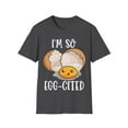 thumbnail image 1 of Funny Egg I'm So Eggcited Novelty Humor Family Art Unisex Softstyle T-Shirt, 1 of 4