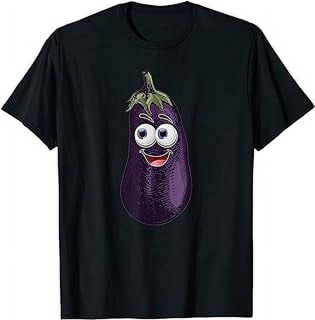 Funny Eggplant Designs For Fruit Vegetable Vegan Mood Tee TShirt