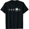 thumbnail image 1 of Funny Eight Ball Pool Player Billiards Lover Heartbeat Gift T-Shirt, 1 of 3