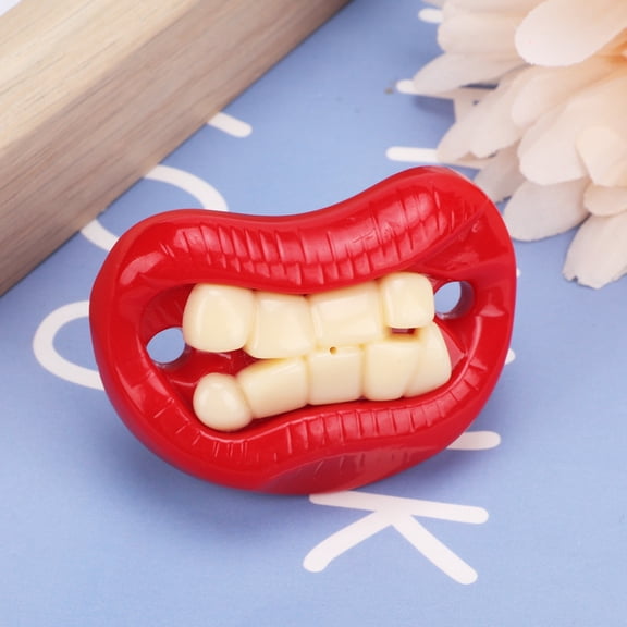 Funny Eight Teeth Baby Pacifier Silicone Orthodontic Soother - 3.94 x 3.94 x 1.18 inches / 10 x 10 x 3 cm Cute Protective Facial Shield Comfort Infant Dummy