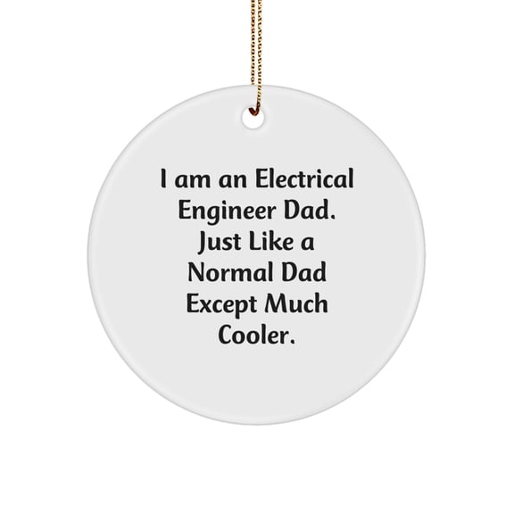 Funny Electrical Engineer Gifts for Dads, Unique Circle Ornaments for Electrical Engineers, Gifts from Men for Christmas Unique Gifts
