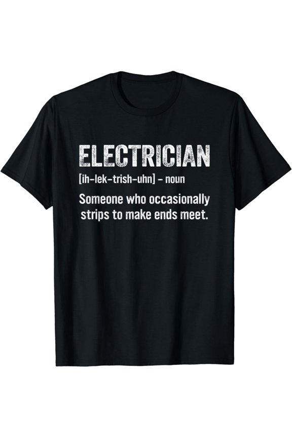 Funny Electrical Engineers Vintage Electrician Definition T-Shirt