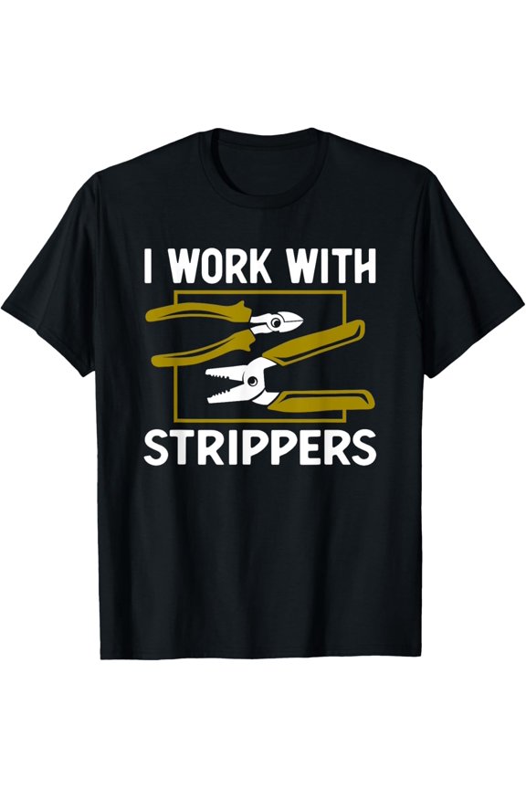 Funny Electrician Art For Men Dad Electronic Gag Electrician T-Shirt