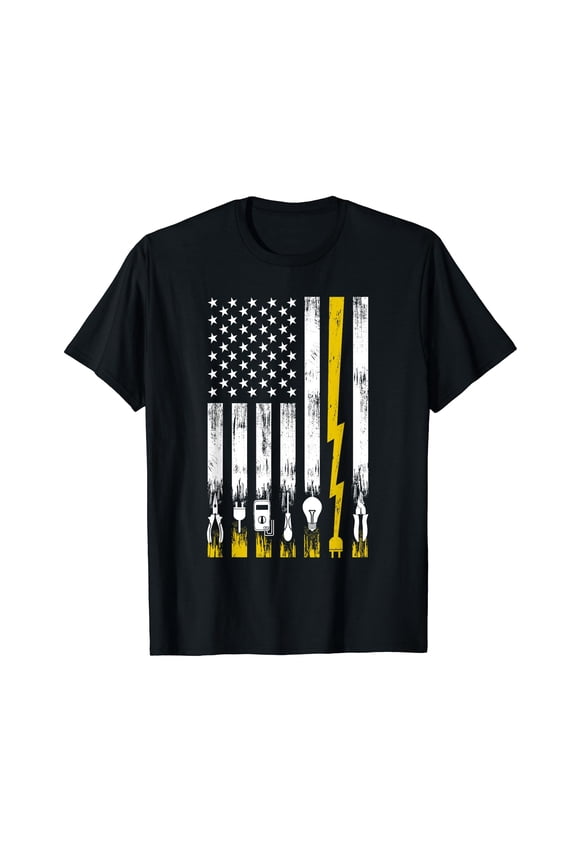 Funny Electrician Art Men Women Electrical Engineer Lineman T-Shirt