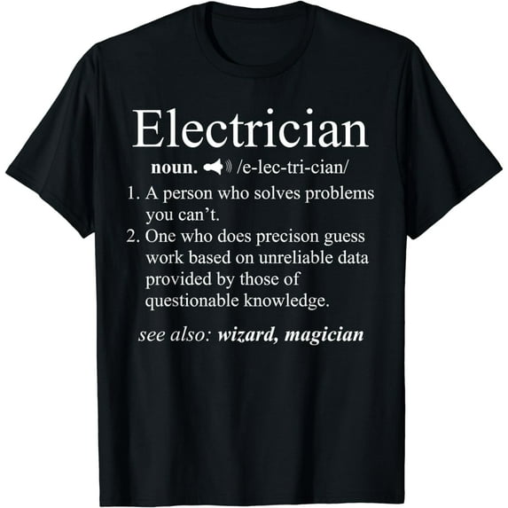Electrician Loves Shirt Gift Funny Electrician Definition Shirt Electrical engineer Gift