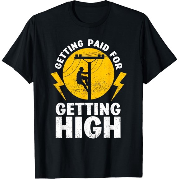 Funny Electrician Gift Electrical Power Lineman Men Boys T-Shirt