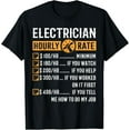 thumbnail image 1 of Funny Electrician Gifts - Electrician Hourly Rate T-Shirt T-Shirt, 1 of 6