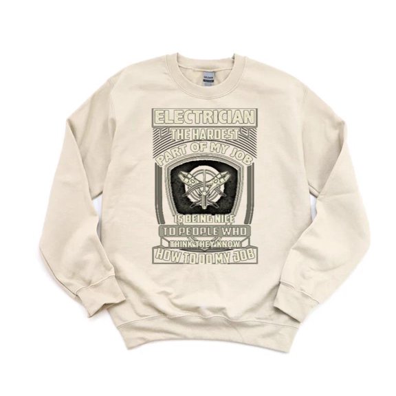 Funny Electrician Humor Job Trade Profession Power Lineman Spark Worker Sweatshirt Unisex, up to 5XL