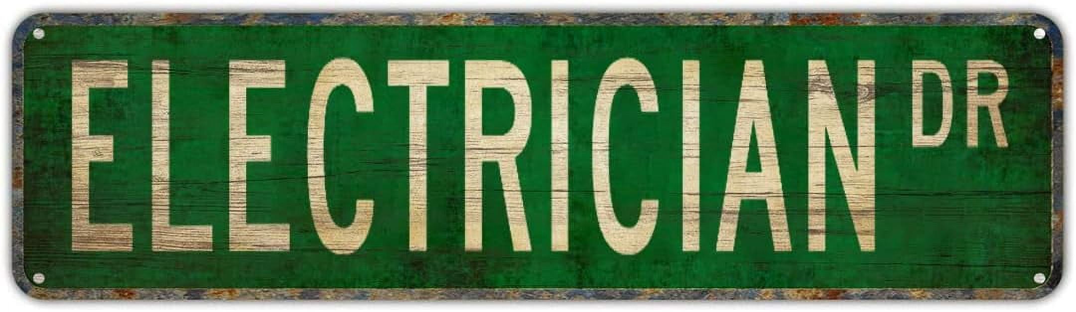 Funny Electrician Metal Tin Sign, Vintage Retro Wall Decor for Home ...
