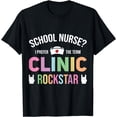 thumbnail image 1 of Funny Elementary Nurses Clinic Rockstar School Nurse T-Shirt, 1 of 4