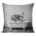 thumbnail image 1 of Funny Elephants Pillow Covers 16x16 Inch Decorative Throw Pillow Cover, Cute Art Vintage Lovely Animals on Bathtub Sofa Pillowcases Accent Cushion Case Home Decor Bedroom Living Room, 1 of 6