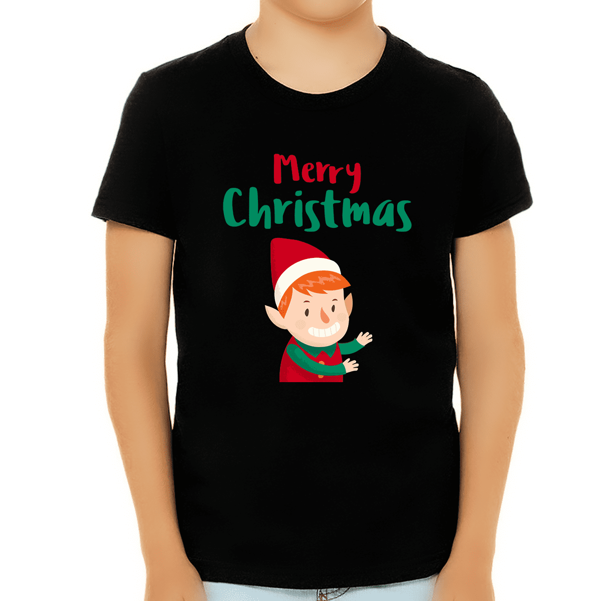 Funny Elf Cute Kids Christmas Shirts for Boys Christmas TShirts Funny