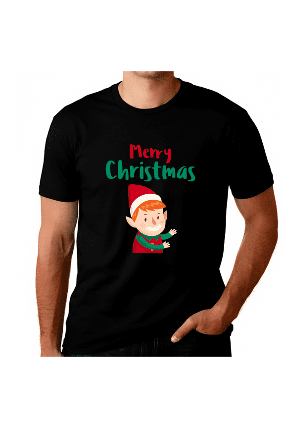 Funny Elf Plus Size Christmas Pajamas for Men Plus Size Christmas TShirts Funny Mens Christmas Shirt