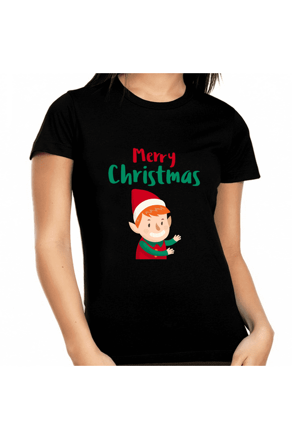 Funny Elf Plus Size Christmas Pajamas for Women Plus Size Christmas TShirts Funny Womens Christmas Shirt