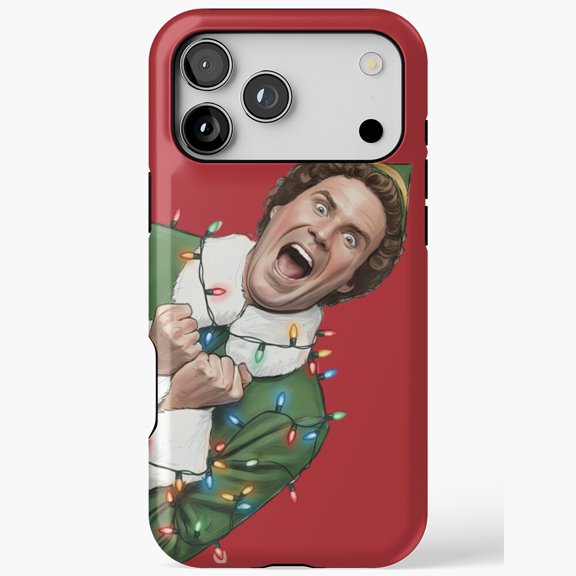 Funny Elf Wrapped In Lights Case for iPhone 11 12 13 14 15 16 17 Pro Max