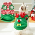 thumbnail image 1 of Funny Elk Dog & Cat Christmas Costume, Warm Fall Winter Pet Pajamas with D‑Ring, Xmas Cosplay Sweater Outfit for Small & Medium Dogs Cats,L, 1 of 7