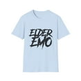 thumbnail image 1 of Funny Emo Adult Introverts Distressed Sarcastic Sayings Humorous Traits Mockery Statements Emo Old Man         Unisex Softstyle T-Shirt, 1 of 4