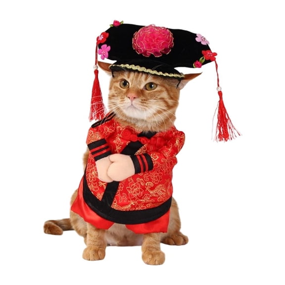Funny Emperors Styles Cats Clothing Breathable Polyester Fabric Quickly Release Closures Photo Friendly Pet Apparels