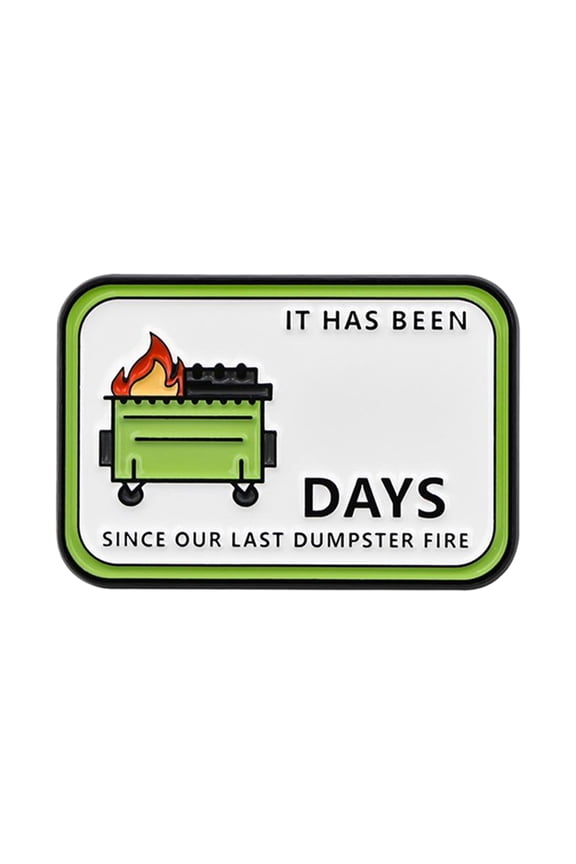 Funny Enamel Pins, Cute Novelty Brooch Badge, Dumpster Fire Pin, Lapel Pin for Backpacks and Jackets, Accessory Gift for Friends L