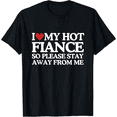 thumbnail image 1 of Funny Engagement Gift Men's "I Heart My Hot Fiance" Graphic T-Shirt, Humorous Relationship Tee, 1 of 6