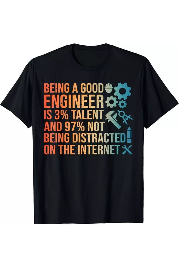 Funny Engineer Art Mechanical Engineering Lovers Gift Men's Unisex T-Shirt S-5XL