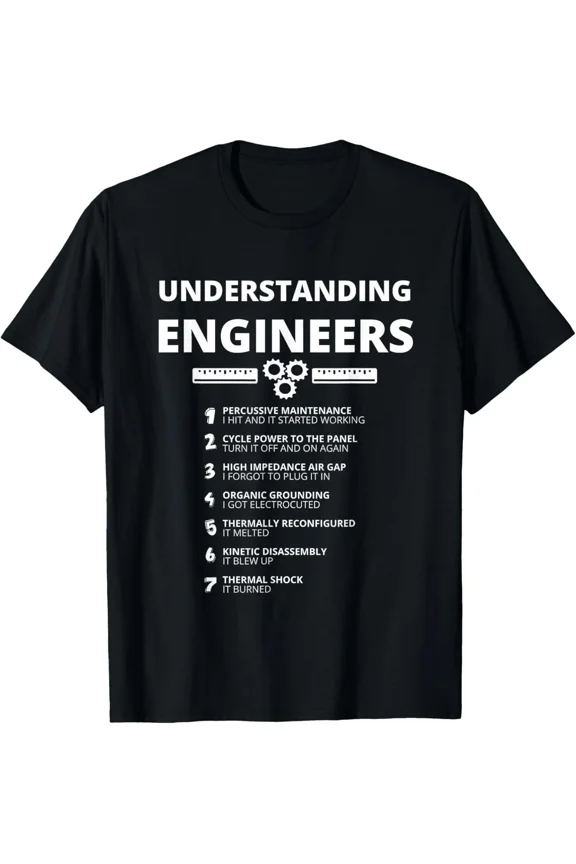 Funny Engineer Logic Humor Clever Technical Mind Quote Unisex T-Shirt up to size 5XL