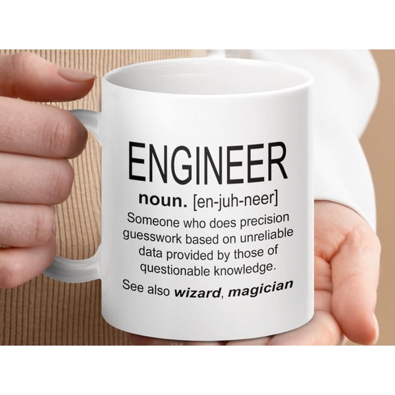 Funny Engineer Mug, Office Humor Definition Coffee Cup
