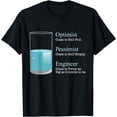 thumbnail image 1 of Funny Engineering Tees Funny Engineer Optimist Pessimist Engineering T-Shirt, 1 of 4