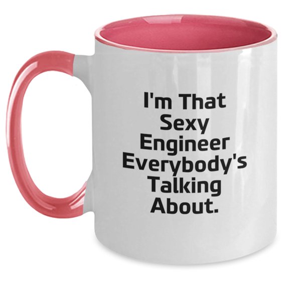 Funny Engineer Quotes Gifts from Friends for Men Two Tone Coffee Mugs - Unique Christmas Ideas for Engineer Coworkers and Family