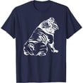 thumbnail image 1 of Funny English Bulldog Dog Gift Softstyle Unisex T-Shirt,Navy Color,Size 5-6T, 1 of 5
