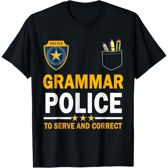 Funny English Teacher Grammar Police T-Shirt