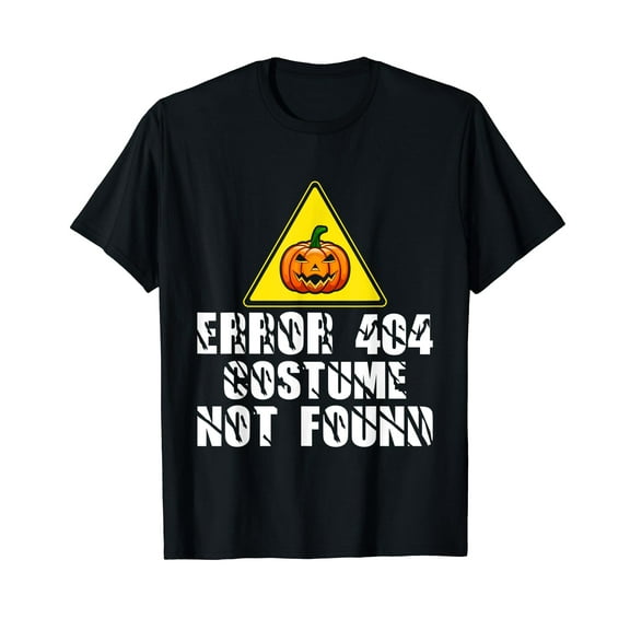 Funny Error 404 Halloween Costume Not Found T-Shirt