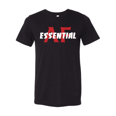 Funny Essential AF Unisex Adult Short Sleeve T-shirt-Black-4xl