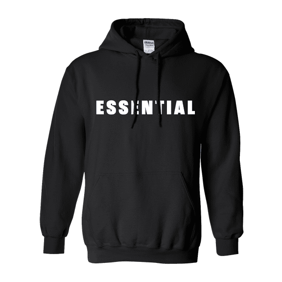 Funny Essential Employee Unisex Adult Hooded Sweatshirt-Black-small