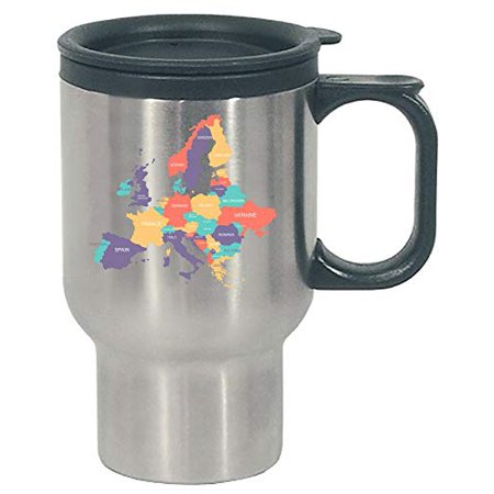 Funny Europe - Country Nation Continent Pride - Humor - Stainless Steel Travel Mug