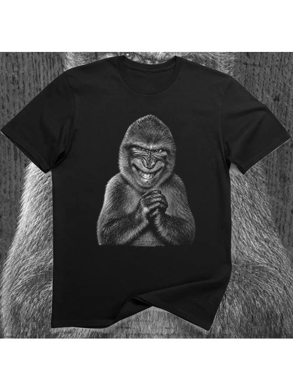 Funny Evil Monkey T-shirt â Smirking Primate Meme Graphic Tee