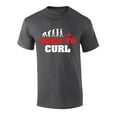 thumbnail image 1 of Funny Evolution Olympic Sport Born to Curl Graphic Short Sleeve T-shirt-Heather Grey-XL, 1 of 4