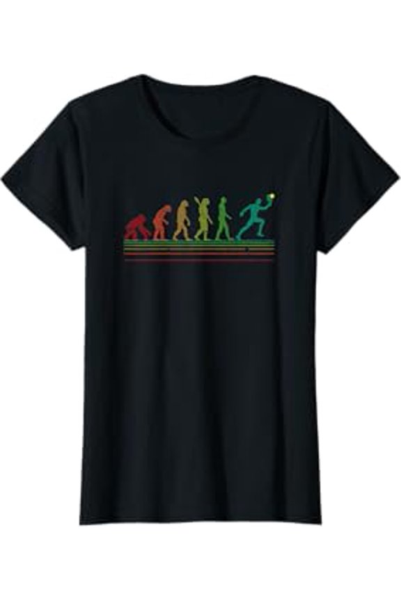 Funny Evolution of Man Pickleball Graphic T-Shirt for Sports Enthusiasts