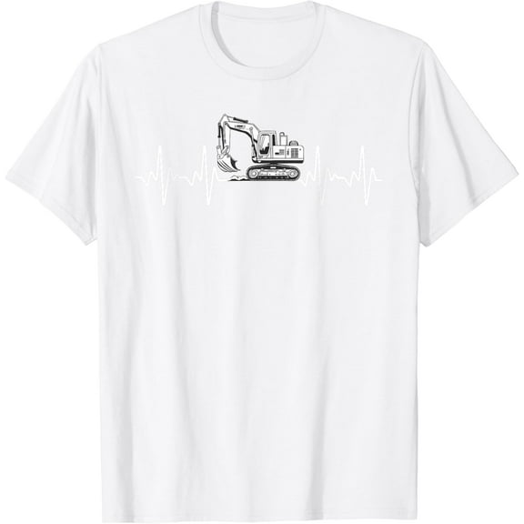 Funny Excavator Art For Men Women Heavy Machinery Excavator T-Shirt