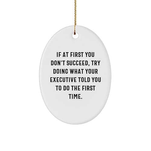 Funny Executive Motivational Oval Ornament Gifts from Boss to Best Boss for Christmas Cheer - Inspirational Quote for Office Decor