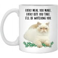 thumbnail image 1 of Funny Exotic Shorthair Cat White Gold Gifts For Women Mother's Day 2022 Every Meal You Make Every Bite You Take Coffee Mug Ceramic Cup White 11oz, 1 of 5